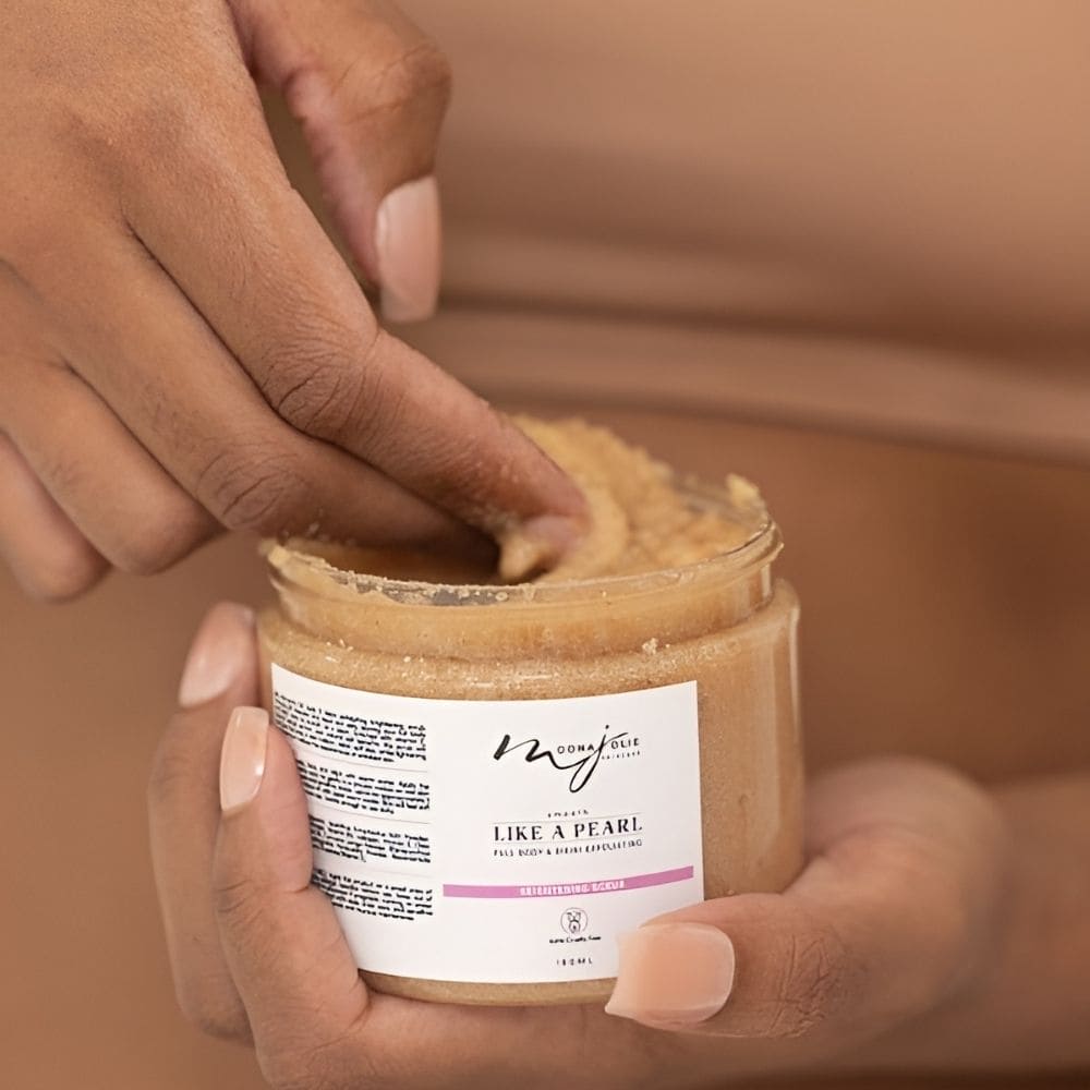 Smooth Like A Pearl - Full Body and Bikini Exfoliating Brightening Scrub (Brown)