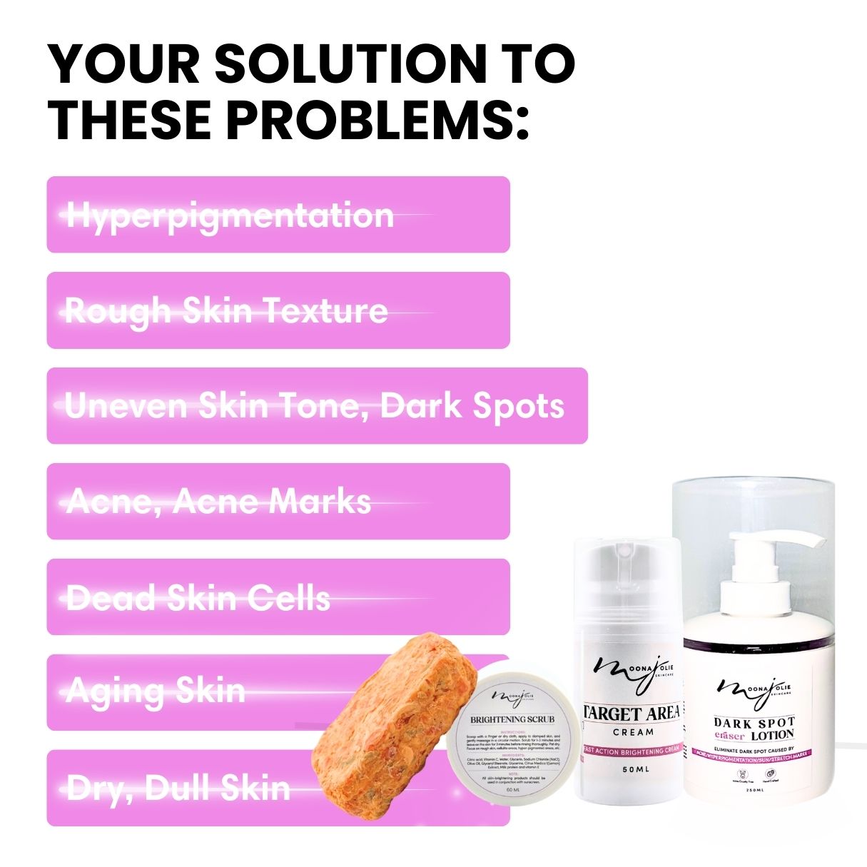 BIGGER EDITION: Jolie’s Full Body & Face Brightening / Acne Kit