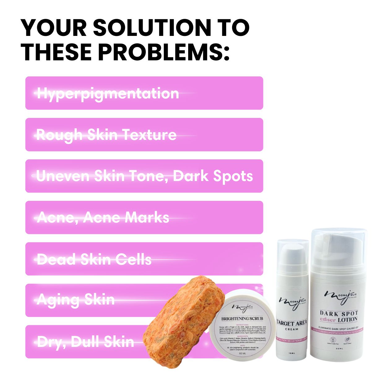 LIMITED EDITION: Jolie’s Mini Full Body & Face Brightening Kit/ Acne Kit