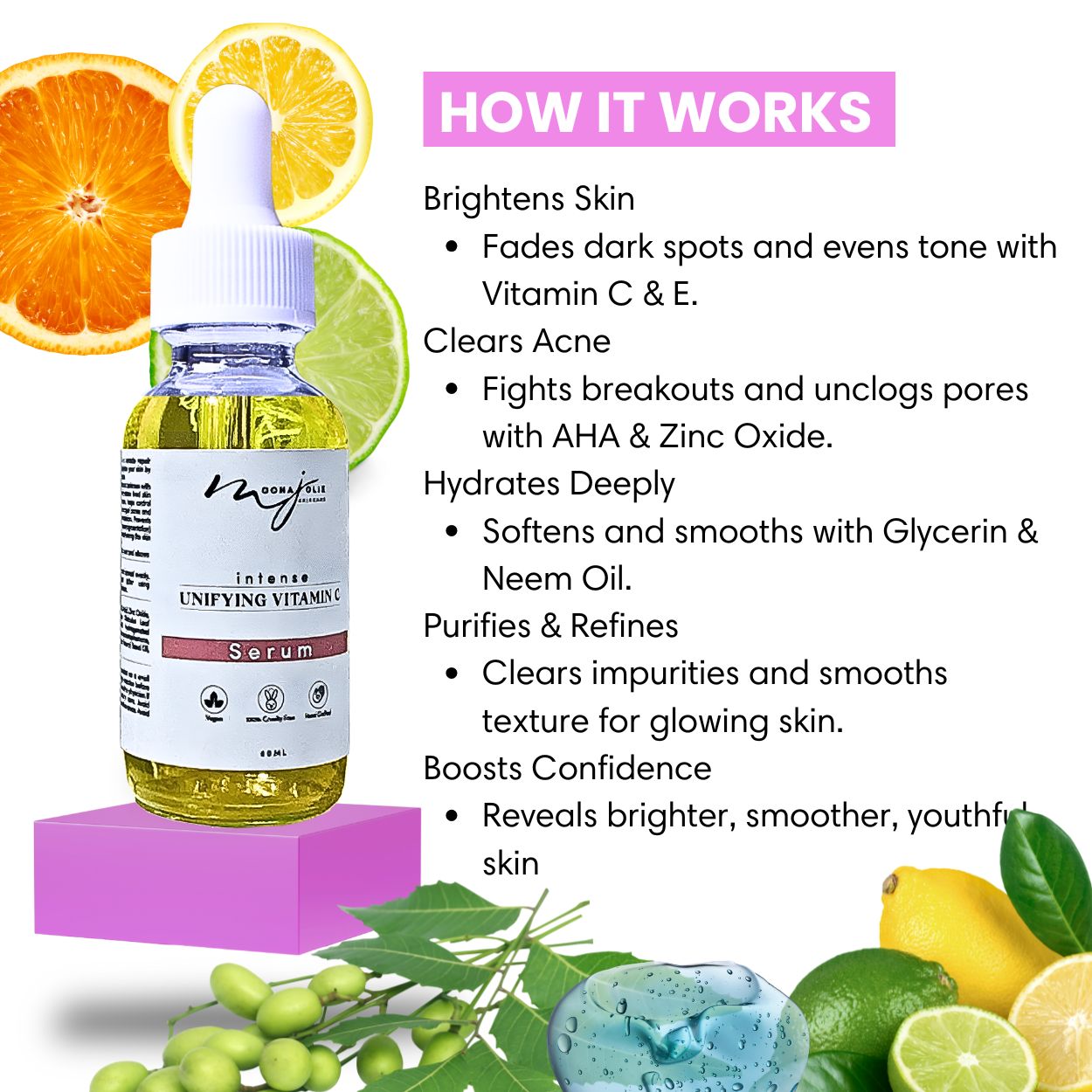 LIMITED EDITION: Jolie’s Mini Full Body & Face Brightening Kit/ Acne Kit + FREE INTENSE UNIFYING VITAMIN C SERUM