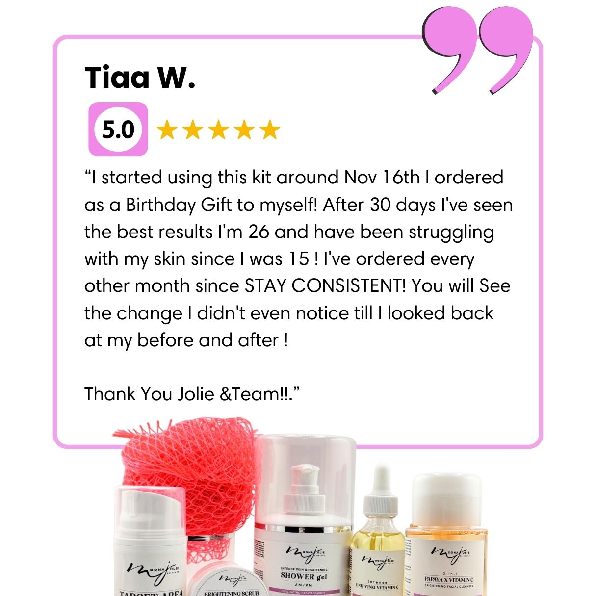 Jolie’s Full Body & Face Brightening Kit