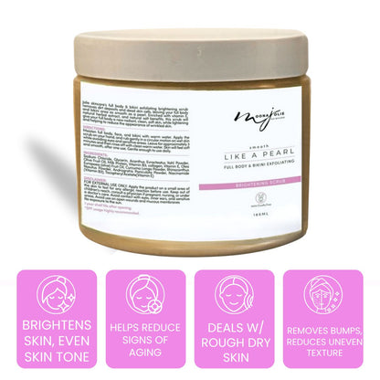 Smooth Like A Pearl - Full Body and Bikini Exfoliating Brightening Scrub (Brown)