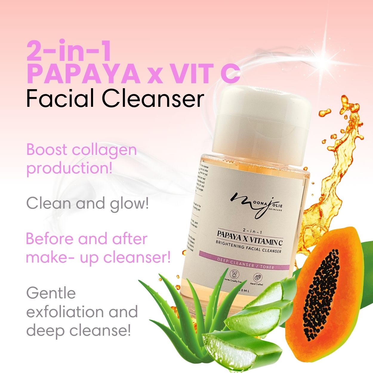 2-in-1 Papaya x Vitamin C Facial Cleanser