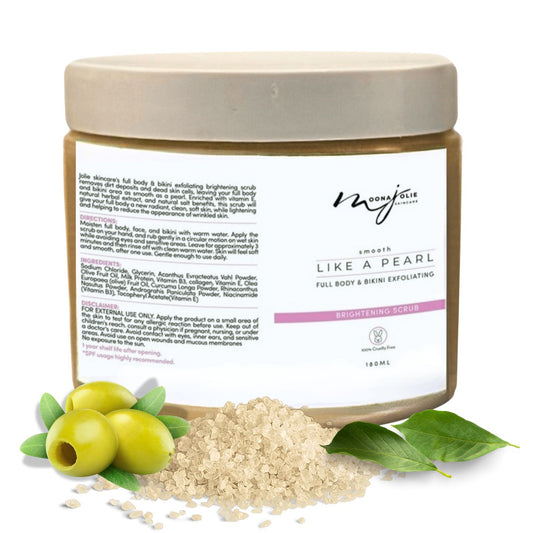 Smooth Like A Pearl - Full Body and Bikini Exfoliating Brightening Scrub (Brown)