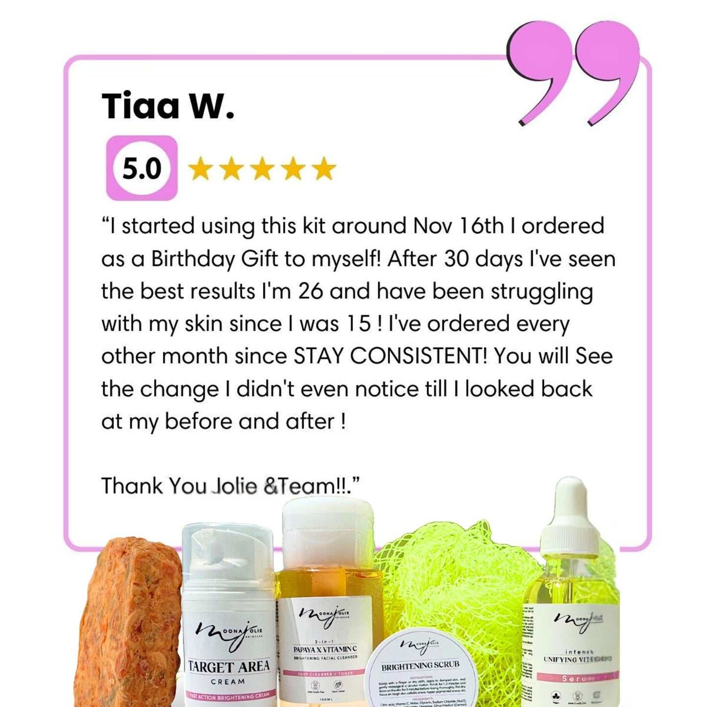 Jolie’s Full Body & Face Brightening Kit