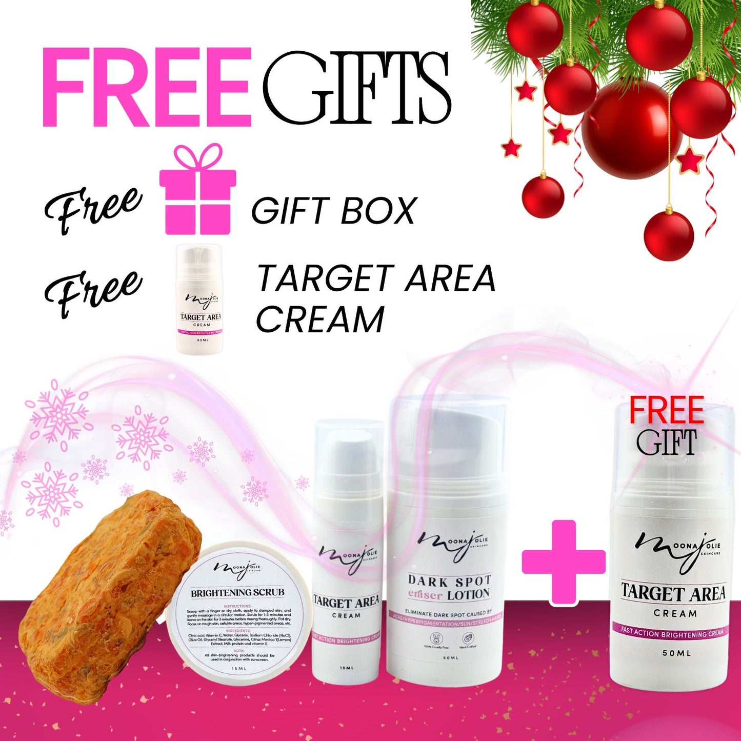 LIMITED EDITION: Jolie’s Mini Full Body & Face Brightening Kit/ Acne Kit + FREE TARGET AREA CREAM
