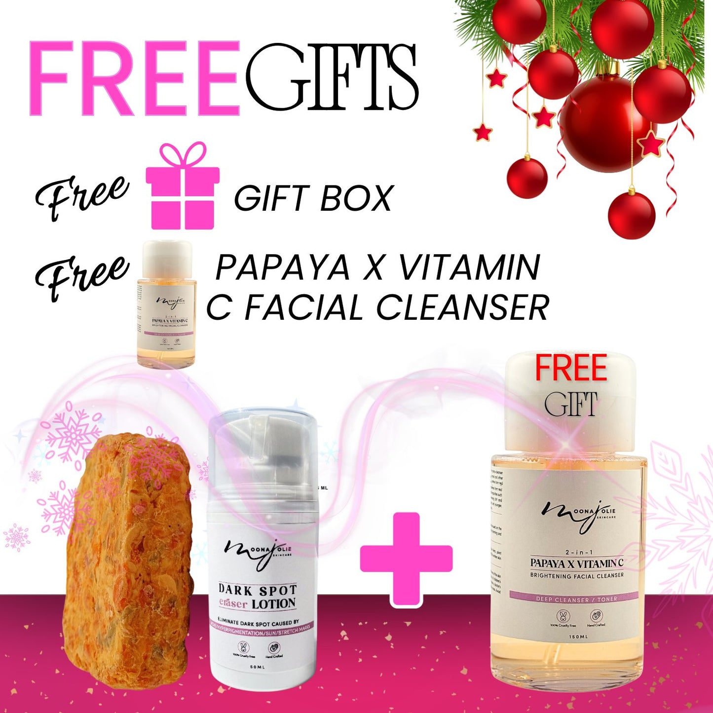 Dark Spot Eraser Lotion and Exfoliating Soap + FREE PAPAYA X VIT C FACIAL CLEANSER
