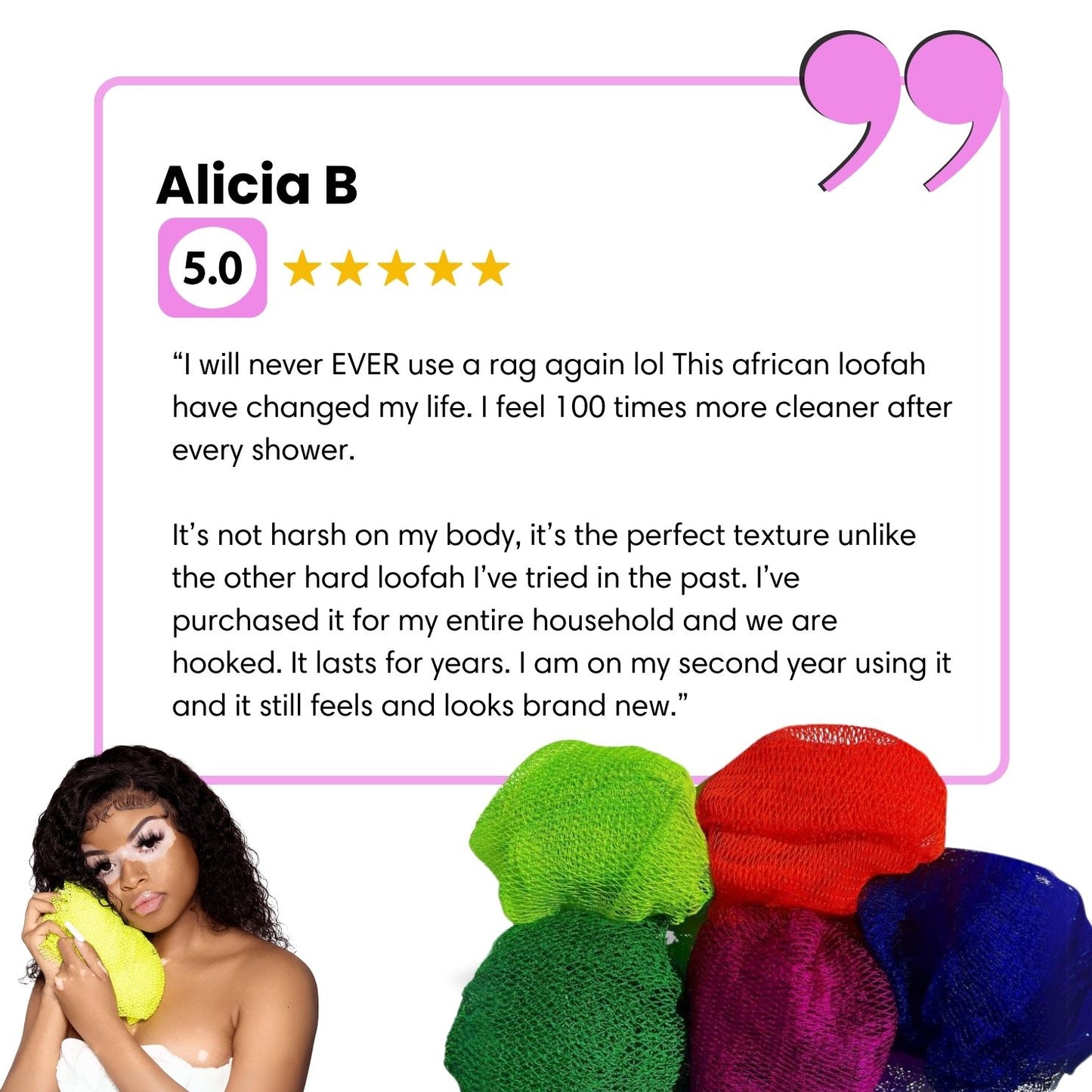 Full Size African Exfoliating Loofah