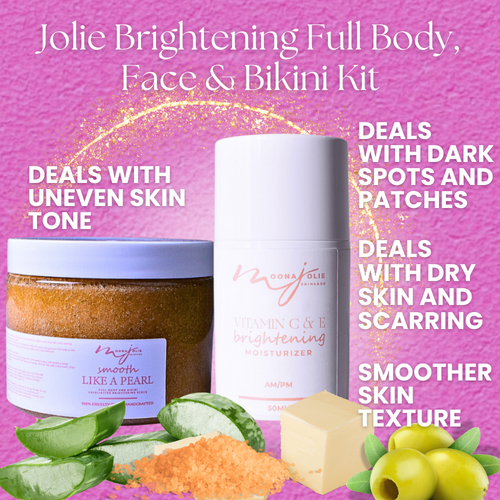 Jolie Brightening Full Body, Face & Bikini Kit  (Unisex- Brown)